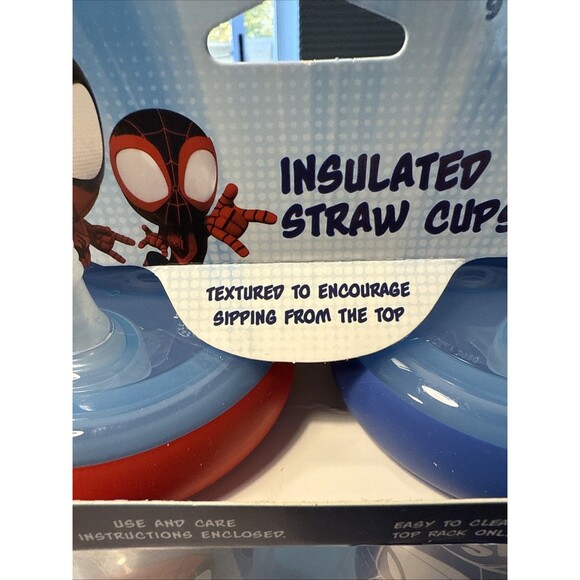 The First Years Spidey and His Amazing Friends Insulated Straw Cups Toddler Cup - Picture 2 of 8